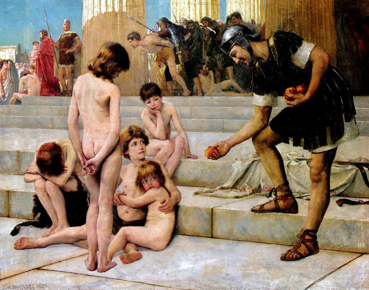 Ancient roman slave market