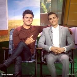 zacefron:  Didn’t catch @ZacEfron and #DaveFranco on The @TODAYShow this morning? WATCH NOW: http://on.today.com/1lRLxl1 - #TeamZEView more Zac Efron on WhoSay 