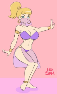 grimphantom2: samson-art-blog:  Penny in belly dancer costume   posted first and in high res at patreon.com/samsonart   Undercover Penny! 