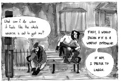 mulodyne:  nineprotons:  bycrom:  By Crom! is my joke-a-panel autobiographical comic featuring life advice and spiritual guidance from Conan the Barbarian. It ran from January 2012 to May 2014, and is collected in two books, The Collected By Crom! and Ful