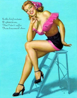 vintage-pinup-girls:  Vintage pinup girl by Earl Moran.