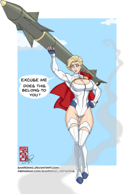 shardanic:    I miss when DC super heroes did fun heroic things…like save people and…be heroes. Right DCEU? That’s a thing!Anyway, This is Power Girl, if you didn’t know. And it’s a shame she is only known for her costume, since she is actually