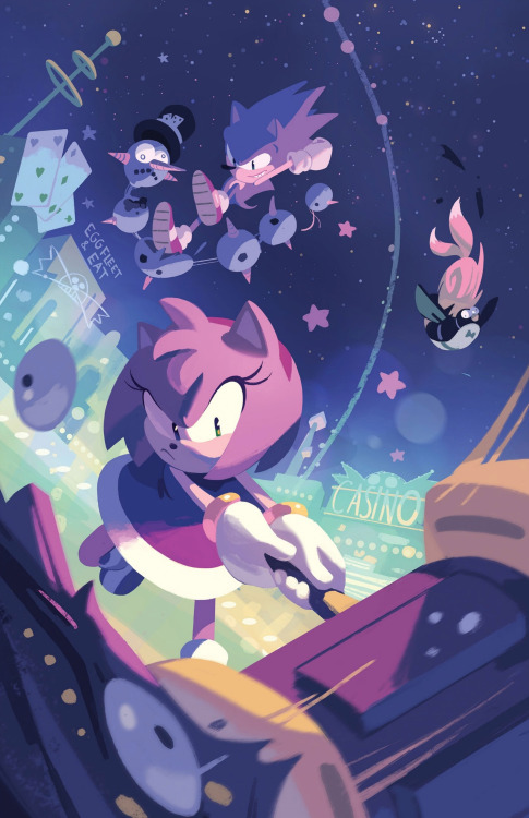 sonichedgeblog:The retail incentive A cover for IDW’s ‘Sonic The Hedgehog’ #2, drawn by @Loopyyylupe.