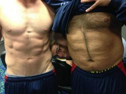 Atlanta Braves stud Dan Uggla shirtless in locker room with abs shot and bulge!!!