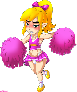 Hereâ€™s yo fix. Link as a cheerleader&hellip;Orig. Artist: Shadman on ShadbaseP.S. Shadman is doing some cool shit. He smushed Shadbase and Shagbase together. All the shit in one area!
