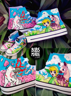 theomeganerd:  Custom Video Game Shoes Featuring - The Legend of Zelda / Okami / Shadow of the Colossus / League of Legends by Bobsmade | DeviantArt