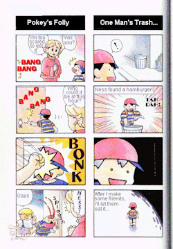 pkrockn:  Some old official Earthbound comics  Source 