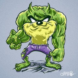 Taz Smash!! #looneytunes #taz #hulk #marvel #marvelcomics