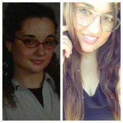 when life decided you would look semi decent looking at 27 &amp; look like complete trash at 17 😂 thanks @xrachelskyex for sending me this classic. #becarefulwhoyoucalluglyinmiddleschool #or #highschool #tbt #17to27 #thankspuberty