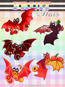 l2edpanda:  Meet the FruitBats!I’ll be doing a series of these, and hopefully can launch a project including them very soon. We’ll sseeeee☆ Please do not trace, reference, alter or steal ☆  OoO these are amazing!!!