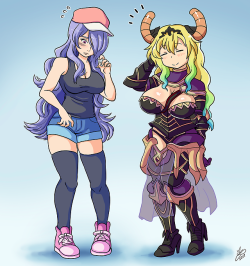 iandimasart:  A commission from last year involving Camilla from Fire Emblem and Lucoa from Maid Dragon.   cuties X3