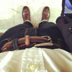 mostexerent:  I do a lot of waiting around, even without rushing.. *this belt is nearly 10 years! #iphone5