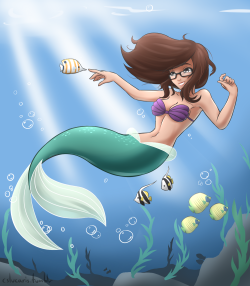 #135 - Birthday Gift Little Mermaid CommissionBasically what it says, except based off of someone he knows instead of Ariel. The commissioner wanted it based off another image he found. I haven’t drawn many underwater things so this was extra fun for