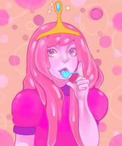 glowbunnies:  Princess bubblegum has a candy blue tongue fact. probably not fact 