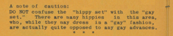 sapphomore:exactly 50 years later and we’re still confusing hipsters for gaysfrom the new york city gay scene guide vol. 1 no. 1, published by the mattachine society of new york, spring 1968