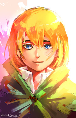 bambz-art:  Attack on Titan - Armin Arlert Armin’s my favorite character in Attack on Titan. He’s like a cute little badass (well, not really until later, but still) bunny. 
