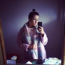 Too much #pink !!  #coat #scarf #autumn #me #selfie to