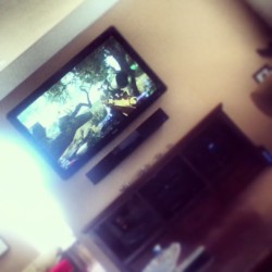 Our TV is hanging now ? Aha ok and we got new couches. #work #money #overtime #swag #tv #cod #quickscope #dope #twitter