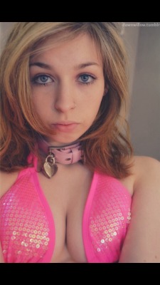 hypnofedish:  I hope you like, master. I know you like the idea of me as your pet so I bought a collar.   Oh Master I adore you! Cum in me. Make me your Slave! I am your worthless pet. I only find pleasure in your pleasure.   My tits are yours to squeeze