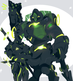 kyuey:  if Genji chrome fiber was a legendary skin similar to Orisa, they could be twinzy :D