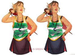 goddess-in-green: I’m almost done with The Eleventh Hour and god it’s so good,,, Wanted to take a crack at that skirt outfit !! Including mood lighting on the left (high noon sun !!) 