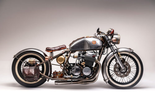fabforgottennobility:   FROM JUNK TO STEAMPUNK: Honda CB750 ‘Douglas’ by Atomic Contraptions.  
