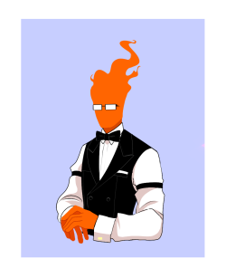 sushinfood:  tsukiok-art:  What if when Grillby took off his glasses he just has really tiny lil old man eyes?  I’M ON BOARD!!!! 