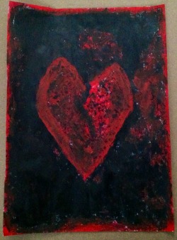 Painted this today. Acrylic. HEARTACHE.