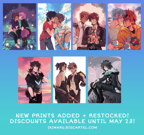   💛 2 DAYS PRINT SALE 💛 until may23 midnight PT!added some new prints as well as restocked other prints! 8′) and finally was able to add and restock some stickers too, the previous order got lost so I had to order them again;; you can find