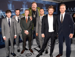 tomwlaschihafanpage:   Iwan Rheon, Gethin Anthony, Alfie Allen, Kristian Nairn, Jacob Anderson, Finn Jones, and Tom Wlaschiha at the premiere of  'Game Of Thrones’ season 6!! From: https://www.facebook.com/tomwlaschihafanpage/ 
