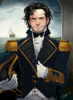 tzysk:  Commodore Drake Gaia Onine  Rebloggin from my non fanarty tumblr~ Commodore Drake from the Seven Seas CI I got CS5 on my work computer finally and the brushes don&rsquo;t work the same as on my home computer so my work stuff is going to look kind