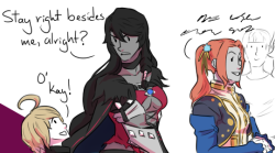 munadoodlesnonsense:   Original Post “I was kidding. I’m NOT thirsty. I’m hungry.” Ha! I shall draw more TALESOFBERSERIA BECAUSE ITCOMEOUTSOON.ICANTWAIT BONUS: “MHMM SURE IT IS, THIRSTY” 