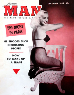 Dardy Orlando appears on the cover of the December 1953 issue of ‘Modern Man’ magazine..