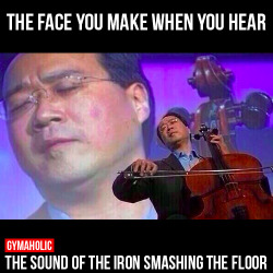 gymaaholic:The Face You Make When You Hear The sound of the iron smashing the floor. http://www.gymaholic.co