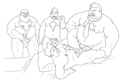 caesarcub:  And here is all the incest porn according to the votes. Drawing one has the most voted couple: Bob and his nephew Rob Jr (and family watching) Drawing two has Bob and one of his twins, while the other two boys play in the background. 