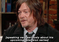 reedusnorman:  Chris Hardwick devalues Norman Reedus’ upcoming motorcycle culture television series by reducing it to nothing more than fangirl spank-bank material on Talking Dead, 3 April 2016. 