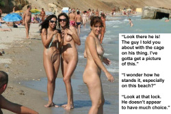 Ah just a regular nude beach, not the one requiring male chastity