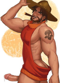 helbram00: Anothah weird clothing (backless sweater) Bootywatch McCree Might be late but I still had fun doing it  