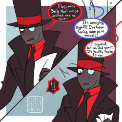 purr-no-graphic:  OH BOI THERE HE IS, OH MY GOD IT’S DOCTOR SEXYSo, y’all know that Heroic!AU is supposed to be a parallel universe right?? Well, in my story, Slug and Flug live in the same universe and were classmates in Black Hat’s Villain Academy,