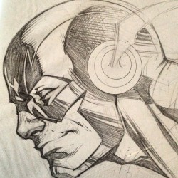 This head sketch for #HeroesCon may be gone in a #flash&hellip;..LOL.