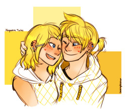 Rin and Len! i kinda used them for messing around with coloring and stuff v//u//v