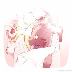 powfooo:  Napping with the beast! ☆ Patreon☆ 
