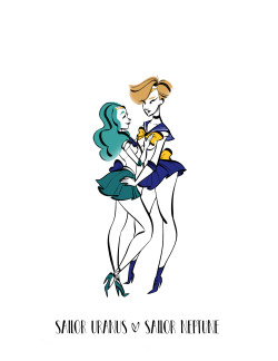 Couldn´t sleep so here is a Sailor Uranus and Sailor Neptune piece :D
