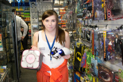 I dressed up as Chell for free comic book day today! 