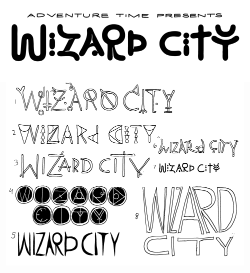 Wizard City logo and sketches by Michael DeForge