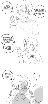 Thereâ€™s been a lot of R63 Videl requests. So hereâ€™s a little strip featuring him and R63 Gohan. Things kinda get awkward&hellip;.