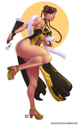 detectivesloth:My take on Akiman’s brilliant alternate Chun-Li design from SFV. Learned a lot on this one!