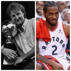 Kawhi Leonard currently leads all players this postseason in points, rebounds and steals.   The only player to do that in a postseason is Larry Bird in 1984. We haven&rsquo;t seen a small forward so dominate on both ends of the floor in over 30 years!