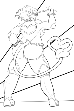 rerex101:Colors coming soon! This is the free commission for @mizukanaitsukia, the winner of the 500 follower drawing. They wanted Mari in R Mika’s outfit. 
