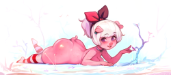 cyancapsule: Emelie with a lil flower!or a dildo.Find me on Twitter where I try to post something daily!Consider supporting me on patreon for weekly sketches, studies &amp; PSDs!  &lt;3
